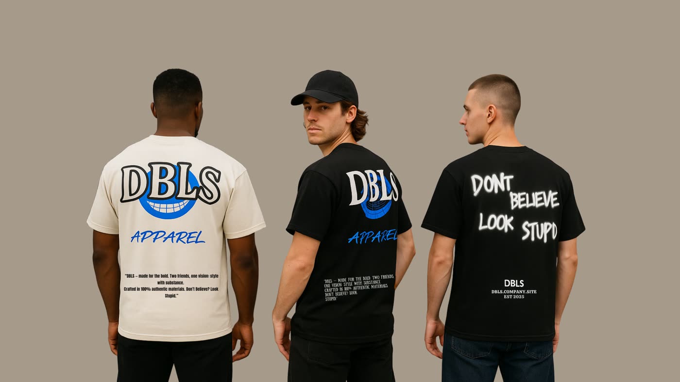 DBLS Apparel lineup of graphic tees